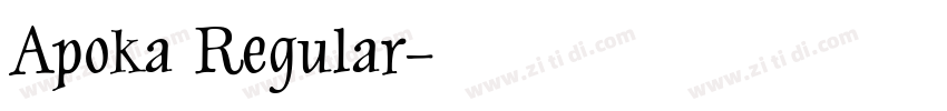 Apoka Regular字体转换